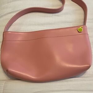 Furla Pink Shoulder Bag with Gold Accent